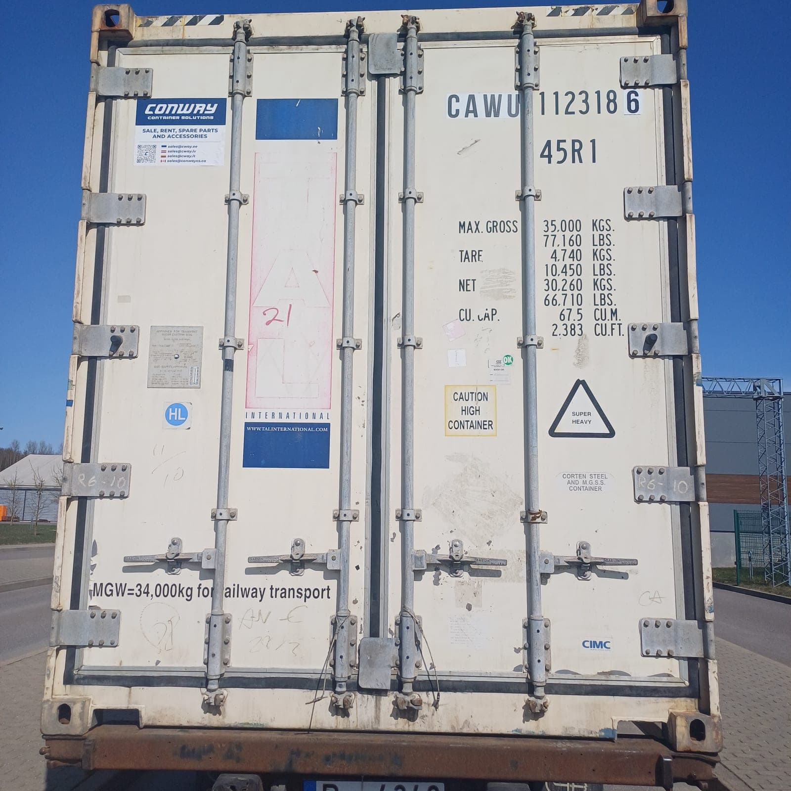 40HC REF CAWU1123186